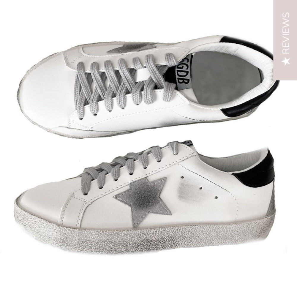 NWOT ‘VANEESSA’ Sequined star distressed sneaker